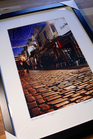 Ashton Lane. Signed, mounted, framed print 30cm x 40cm. £49